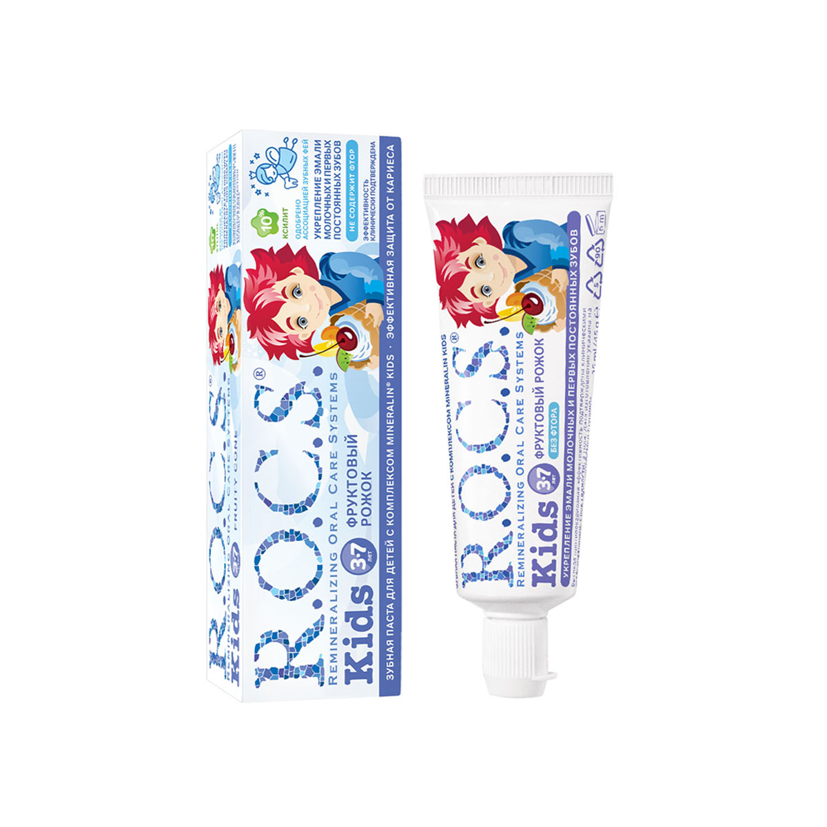 R.O.C.S. (РОКС) Kids Фруктовый рожок, 35 мл, Детская зубная паста от 3 до 7 лет с ксилитом комплексного действия, Россия
R.O.C.S. (РОКС) Kids Фруктовый рожок, 35 мл, Детская зубная паста от 3 до 7 лет с ксилитом комплексного действия, Россия