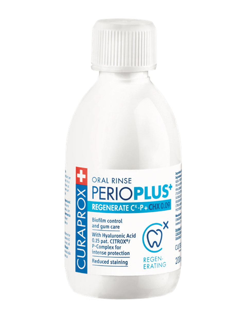 Curaprox PerioPlus REGENERATE chx 0.09 %, 200 мл, Ополаскиватель для полости рта, Швейцария
Curaprox PerioPlus REGENERATE chx 0.09 %, 200 мл, Ополаскиватель для полости рта, Швейцария