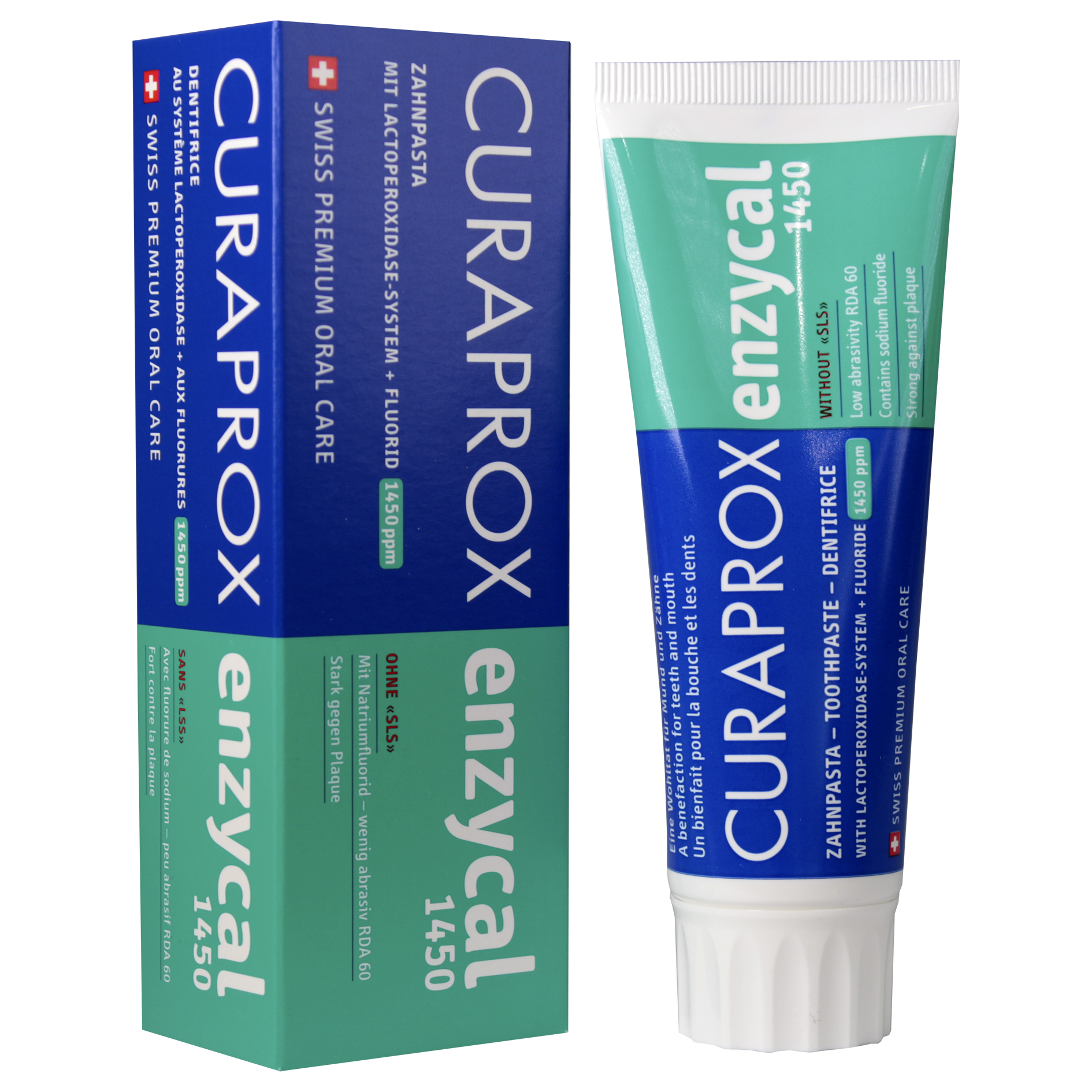 

CURAPROX Enzycal 1450, 75 мл, Зубная паста c фтором для укрепления эмали, Швейцария