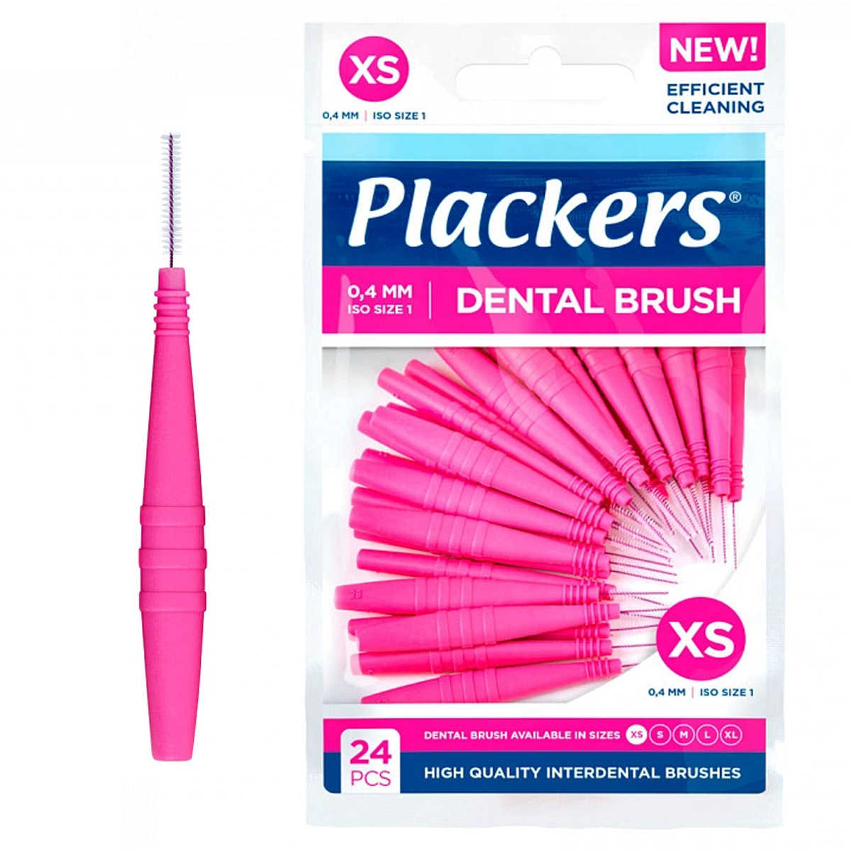 

Межзубные ершики Plackers Dental Brush XS (0,4) розовые (24 шт)