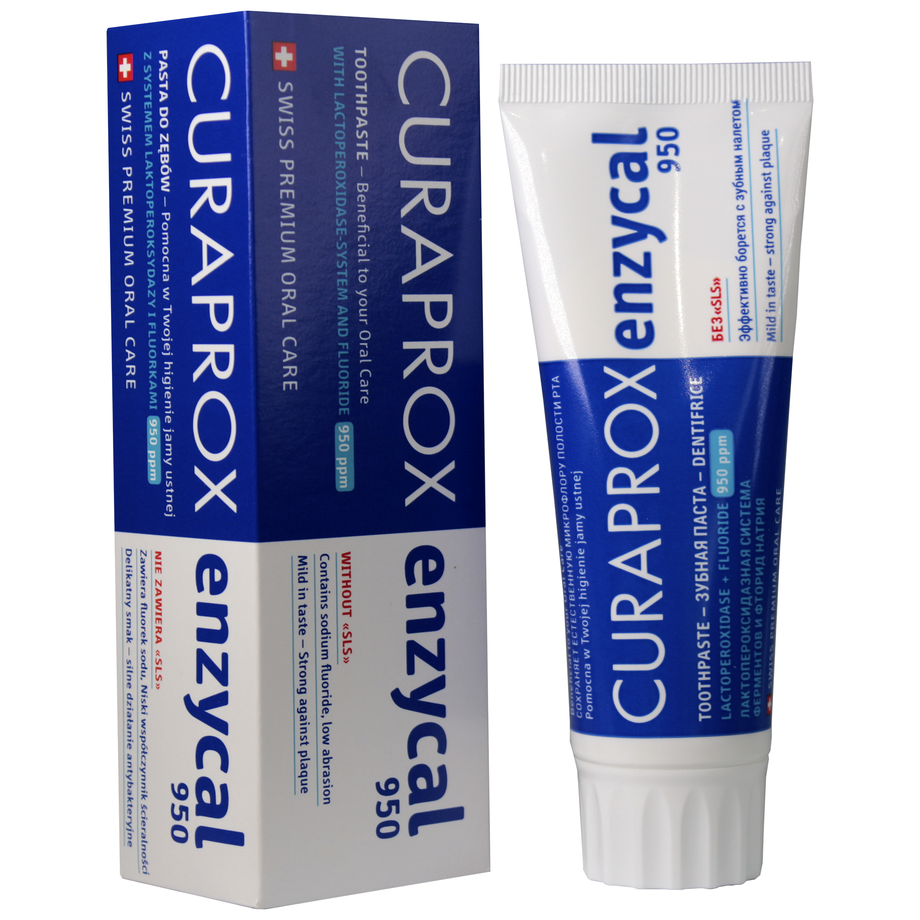 

CURAPROX Enzycal 950, 75 мл, Зубная паста с фтором комплексного действия, Швейцария