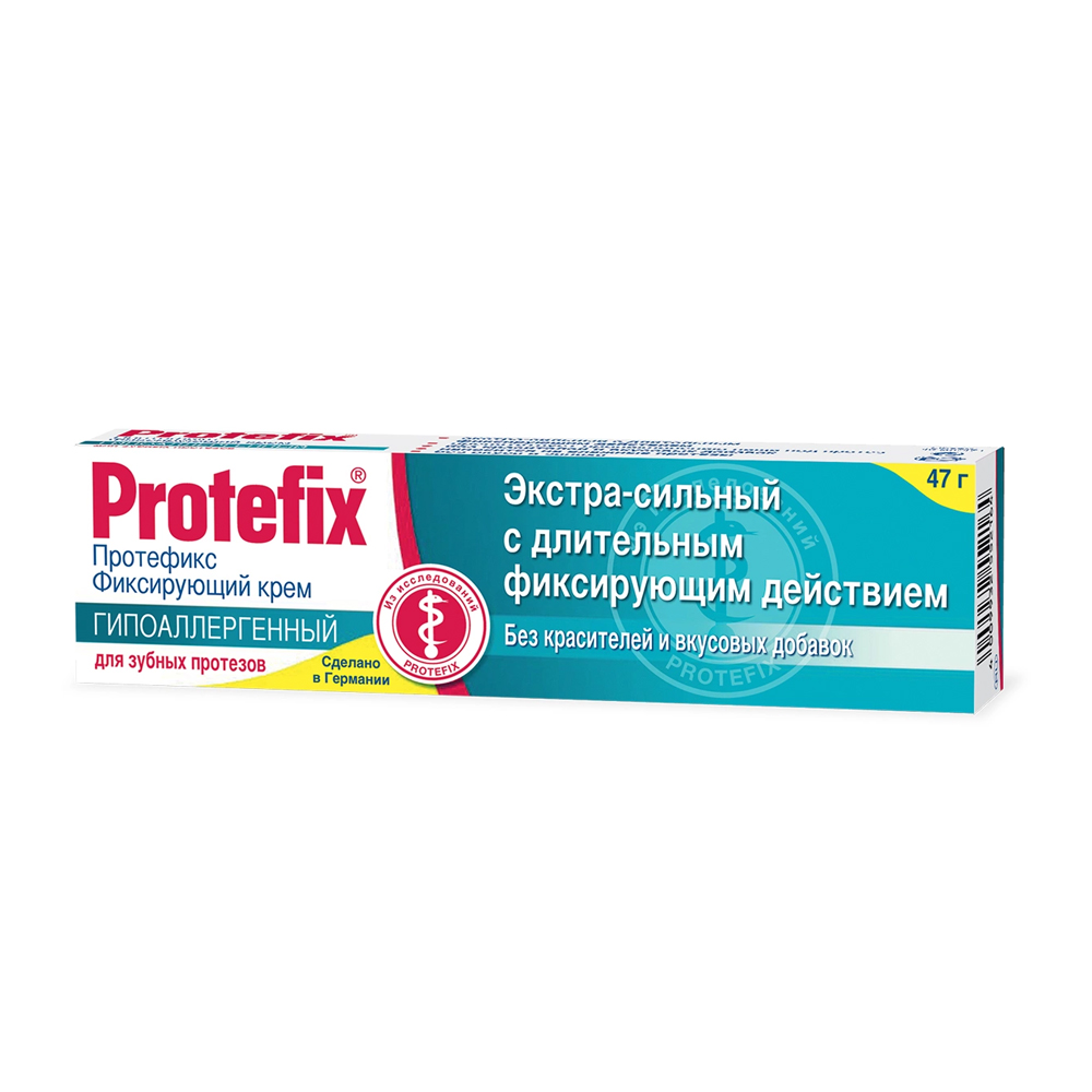 

Фиксирующий крем для зубных протезов Protefix экстрасильный