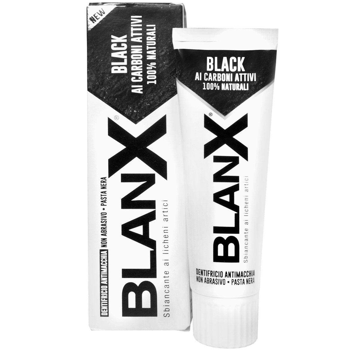 

Blanx Black, 75 мл, Зубная паста с древесным углем отбеливающая, Италия