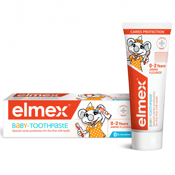 

Colgate Elmex Baby для детей от 0 до 2, 50 мл, Зубная паста с фтором для укрепления эмали, Польша