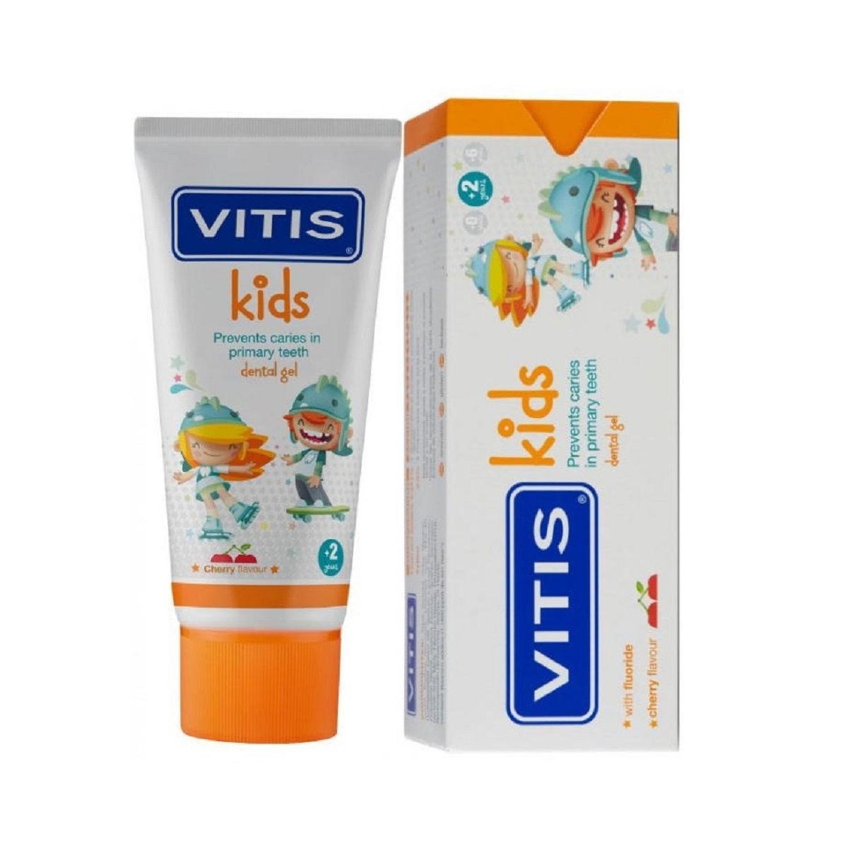 

Vitis Kids со вкусом вишни, 50 мл, Зубная паста с фтором комплексного действия, Испания