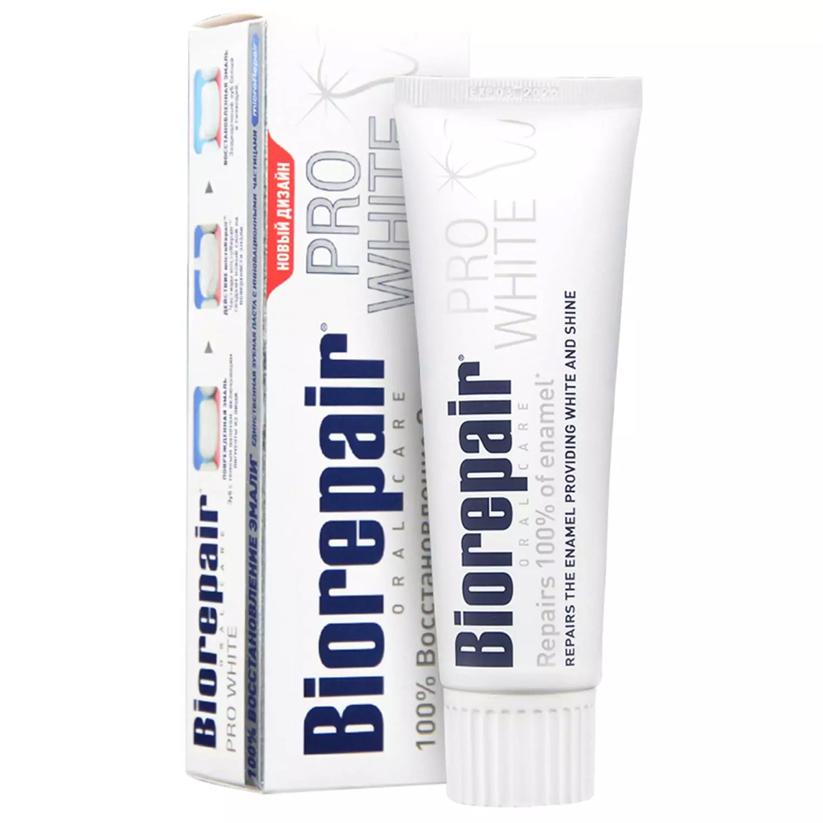 

Biorepair Pro White, 75 мл, Зубная паста с гидроксиапатитом отбеливающая, Италия