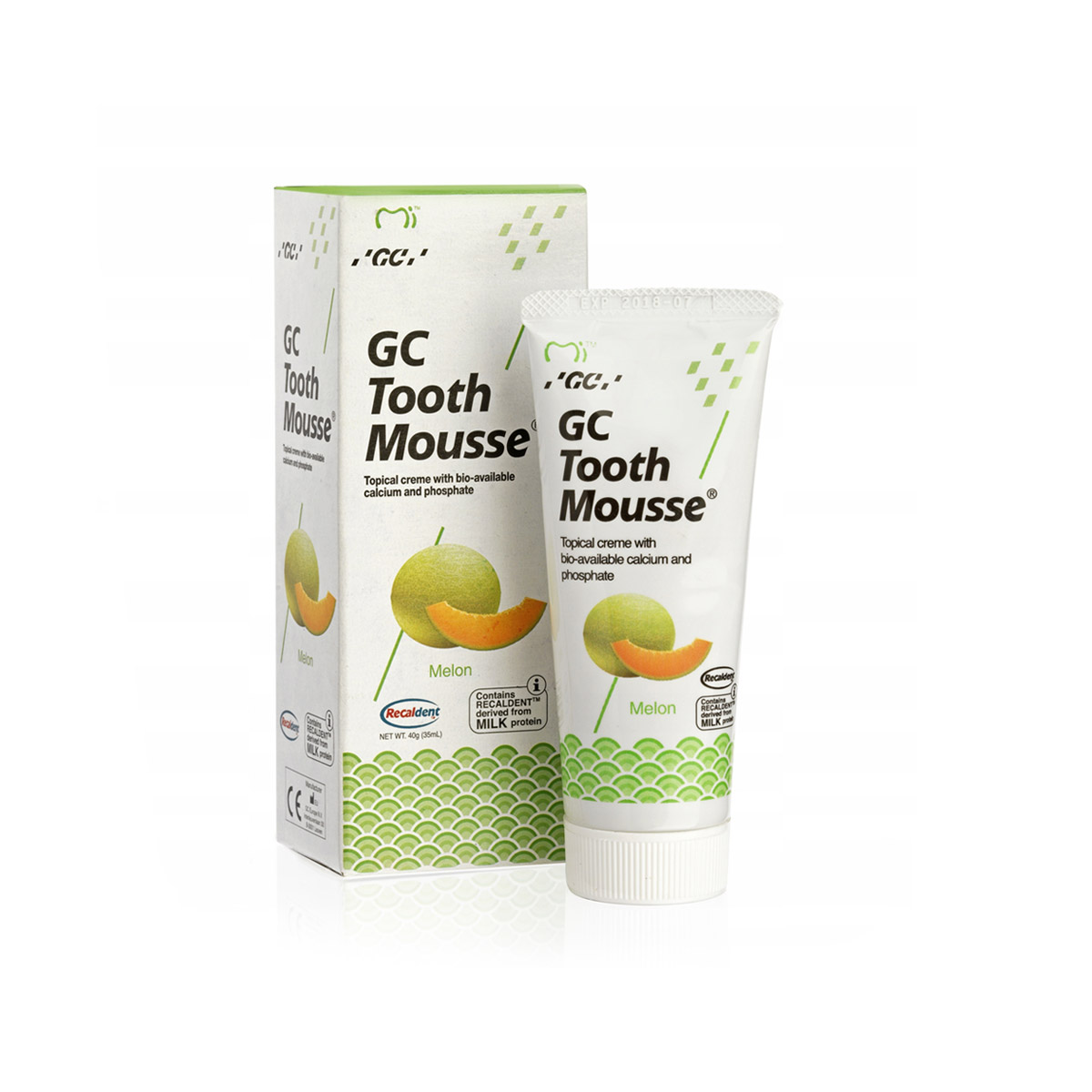 

GC Tooth Mousse (Тус Мусс) Дыня, 35 мл (40 г), Гель для зубов укрепляющий эмаль, США