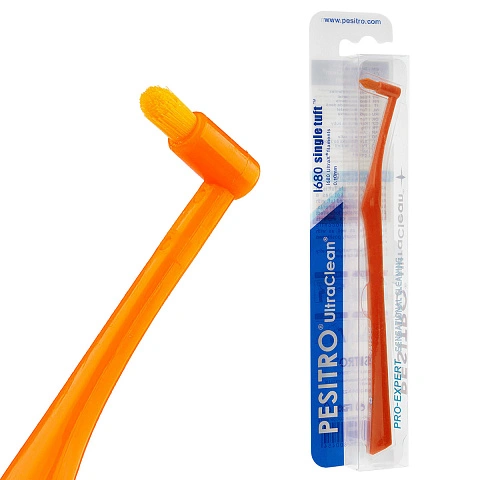 Зубная щетка PESITRO UltraClean Ultra Soft 1680 Single Tuft монопучковая - изображение 1
