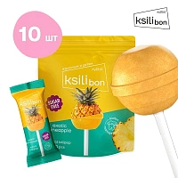 Леденец на палочке Ksilibon Lollipop Экзотический ананас, 10 шт. - изображение 1