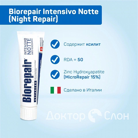 Зубная паста Biorepair Intensivo Notte (Night Repair), 75 мл - изображение 7
