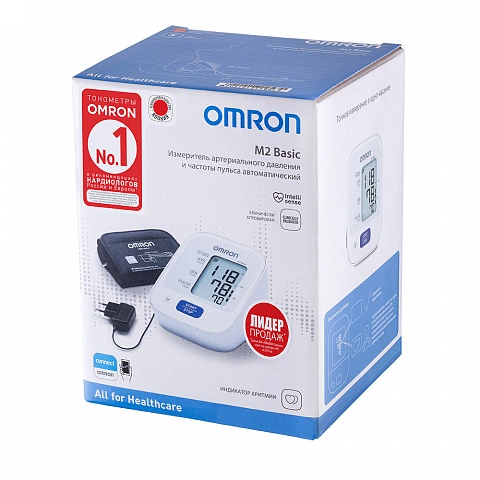 Тонометр OMRON M2 (HEM-7121-ALRU) Basic Адаптер+Универсальная манжета - изображение 4