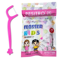 Детская зубная нить с держателем Pesitro Flosser Kids, 30 шт