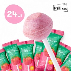 Леденец на палочке Ksilibon Lollipop Клубника, 24 шт.