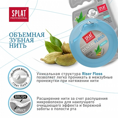Вощеная нить Splat Dental Floss с кардамоном, 30 м - изображение 4
