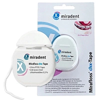 Ленточный флосс miradent Mirafloss chx-Tape, хлоргексидин 0,3% 20 м