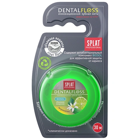 Вощеная нить Splat Dental Floss с бергамотом и лаймом, 30 м - изображение 8