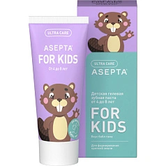 Зубная паста Асепта Kids со вкусом бабл-гам (от 4 до 8 лет), 50 мл