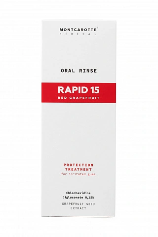 Ополаскиватель Montcarotte RAPID15 Красный грейпфрут, хлоргексидин 0,15% 200 мл - изображение 3
