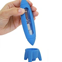 Песочные часы для контроля времени чистки J-me Rocket Timer синие - изображение 2