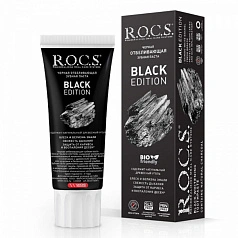Зубная паста R.O.C.S. Black Edition отбеливающая, 74 гр