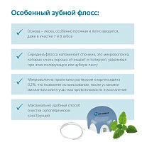 Флосс miradent Mirafloss Implant chx 2,2 мм, хлоргексидин 0,2%, для имплантов/брекетов