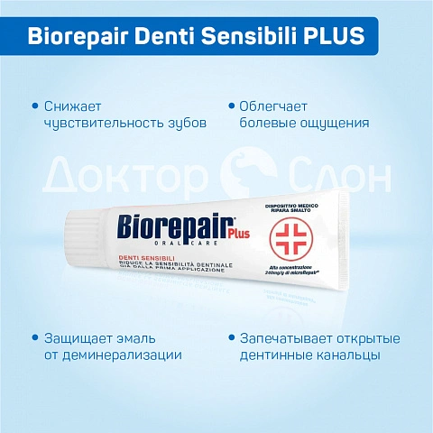 Зубная паста Biorepair Denti Sensibili PLUS, 75 мл - изображение 3