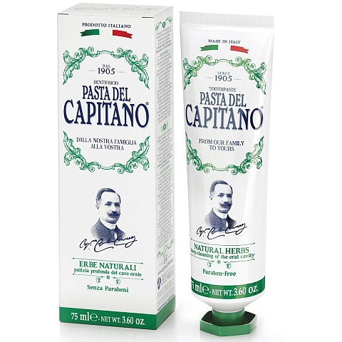 Зубная паста Pasta Del Capitano Premium Herbal (натуральные травы), 75 мл - изображение 1
