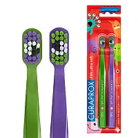 2 зубные щетки Curaprox 5500 Duo Little Bacteria от 4-х лет