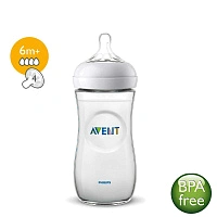 Бутылочка Philips AVENT серии Natural 6мес+, 330 мл (1 шт) SCF036/17 - изображение 1