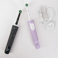 Набор из двух электрических зубных щеток Oral-B Vitality Pro X Clean (Чёрная, Лиловая) - изображение 13
