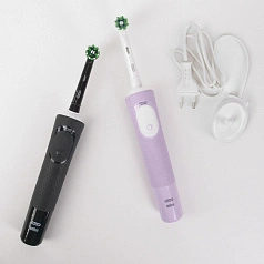 Набор из двух электрических зубных щеток Oral-B Vitality Pro X Clean (Чёрная, Лиловая)