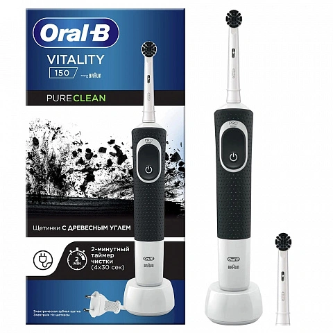 Электрическая зубная щетка Oral-B Vitality 150 Pure Clean D100.423.1 Black - изображение 1