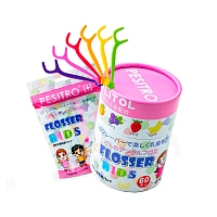 Детская зубная нить с держателем Pesitro Flosser Kids, 30 шт
