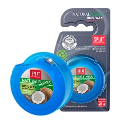Вощеная нить Splat Dental Floss с кокосом, 40 м