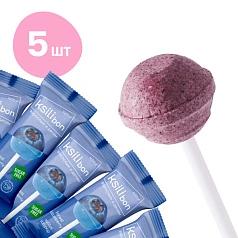 Леденец на палочке Ksilibon Lollipop Голубика, 5 шт.