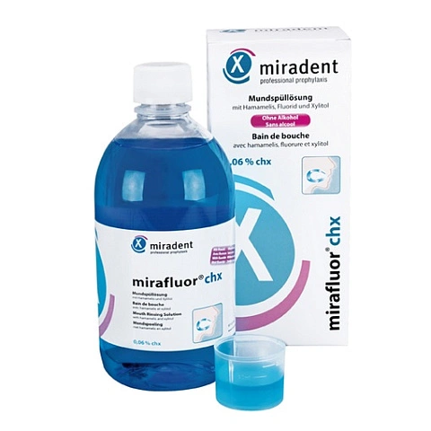 Ополаскиватель miradent mirafluor, хлоргексидин 0,06% 500 мл - изображение 1