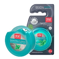 Вощеная нить Splat Dental Floss мятная с волокнами серебра, 30 м